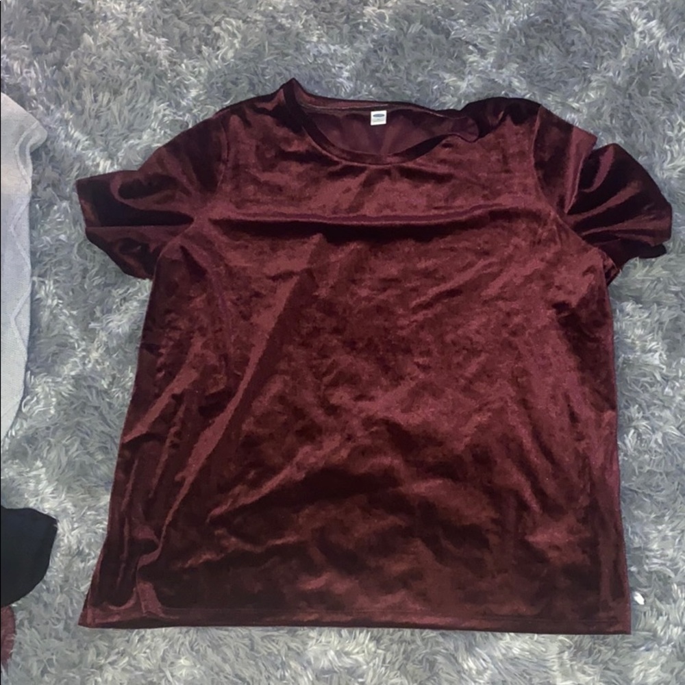 Crushed velvet shirt